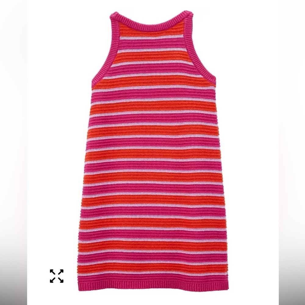 ❤️2/$15 or 3/$21❤️NWT Carters Striped Knit Tank Dress in Pink & Red, Size 5